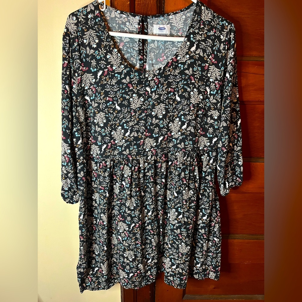 Rabbit Print 3/4 Sleeve Mini